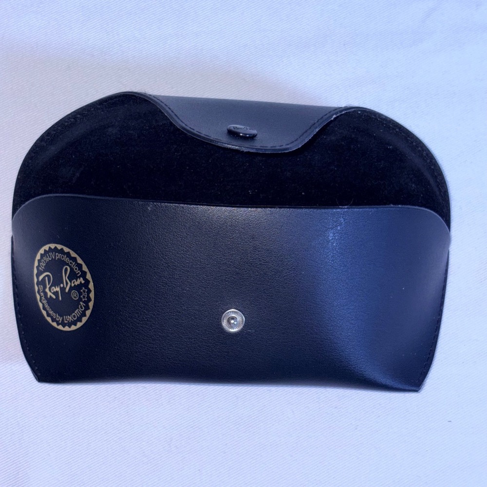 Ray-Ban Sunglasses Case OS Black Excellent Hard Shell Snap Closure Belt Loop